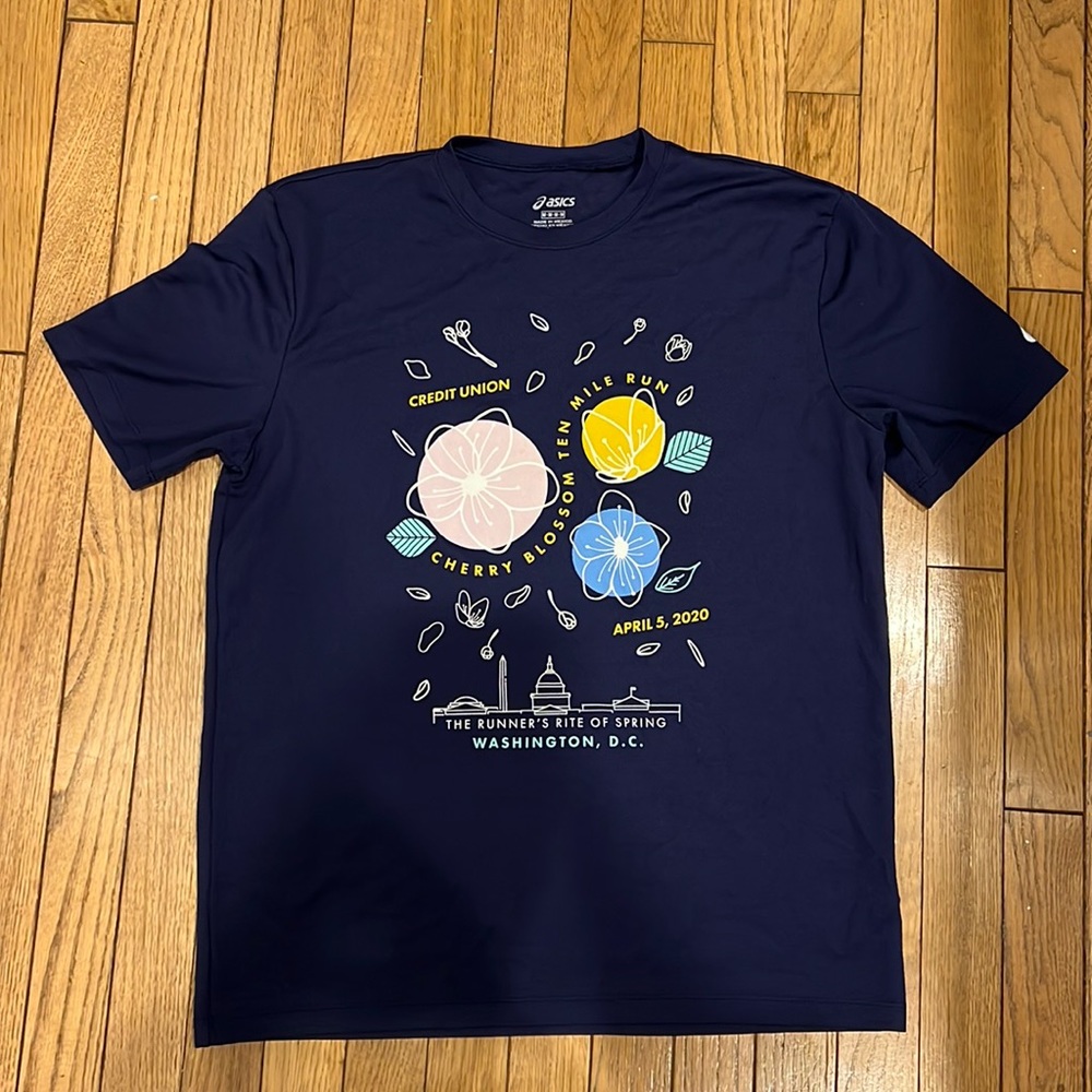 Asics cherry blossom run tshirt